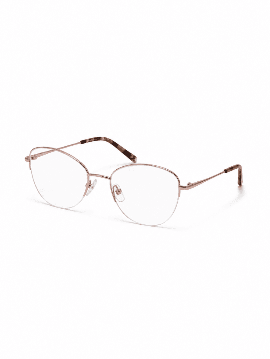 MILANO Oval Golden Eyeglasses - Studio Hero Shot