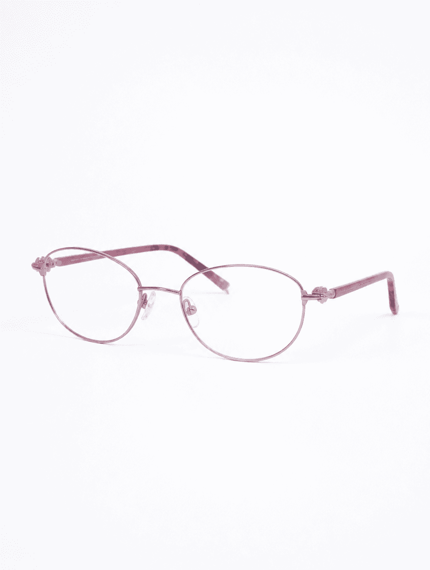 MILANO Oval Pink Eyeglasses - Studio Hero Shot