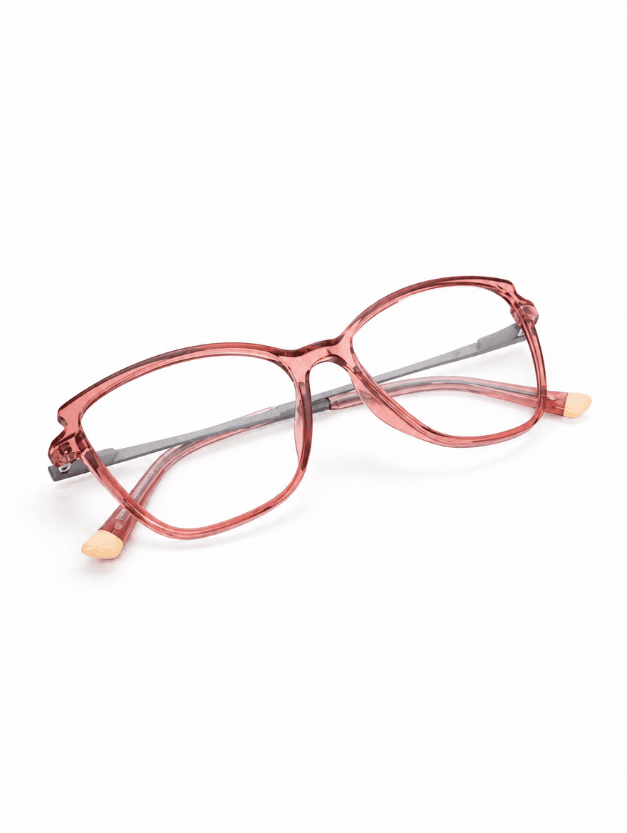 Orchid Rose Square Eyeglasses - Studio Hero Shot
