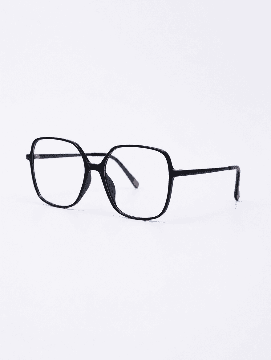 Orchid Square Black Eyeglasses - Studio Hero Shot