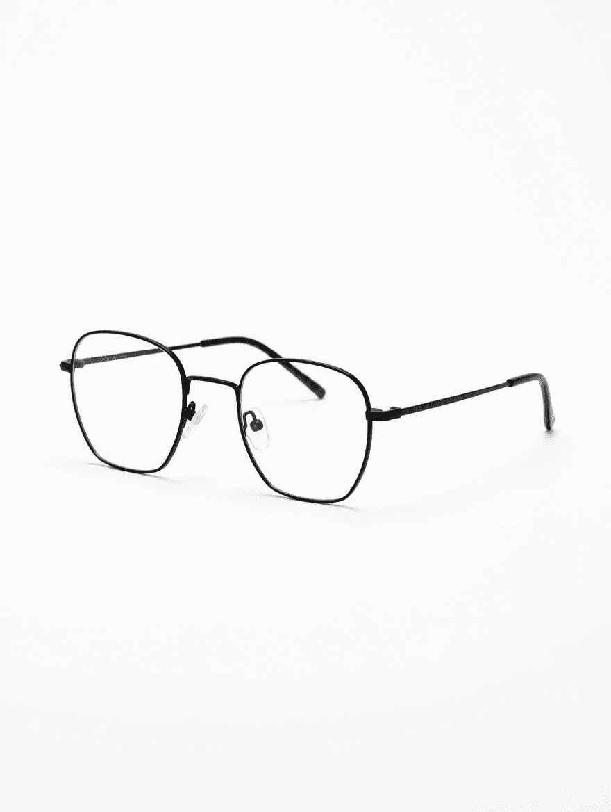 Page-4 Square Black Eyeglasses - Studio Hero Shot