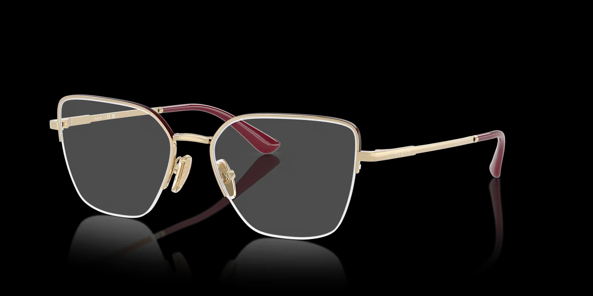 VO4331 – Pale Gold / Top Bordeaux Butterfly Eyeglasses - view 7