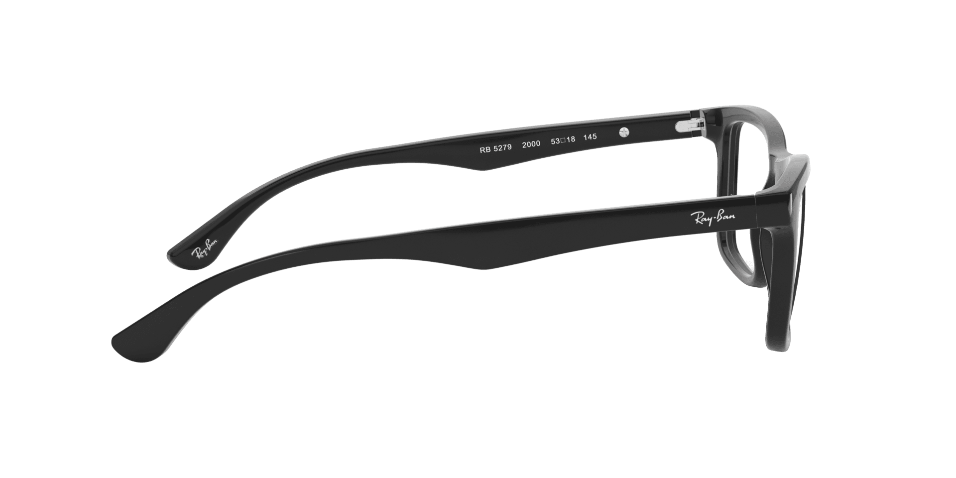 Ray-Ban RX5279 2000 Black Square Eyeglasses (53mm) - top view