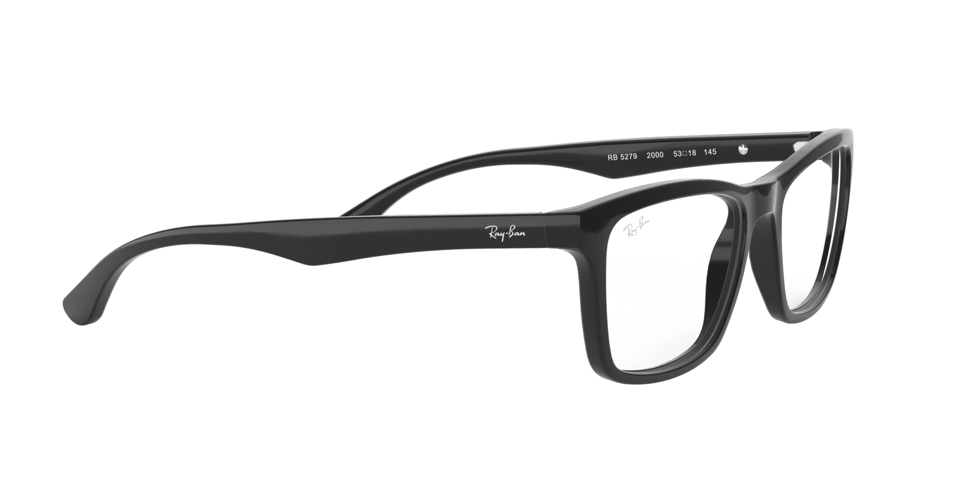 Ray-Ban RX5279 2000 Black Square Eyeglasses (53mm) - side view