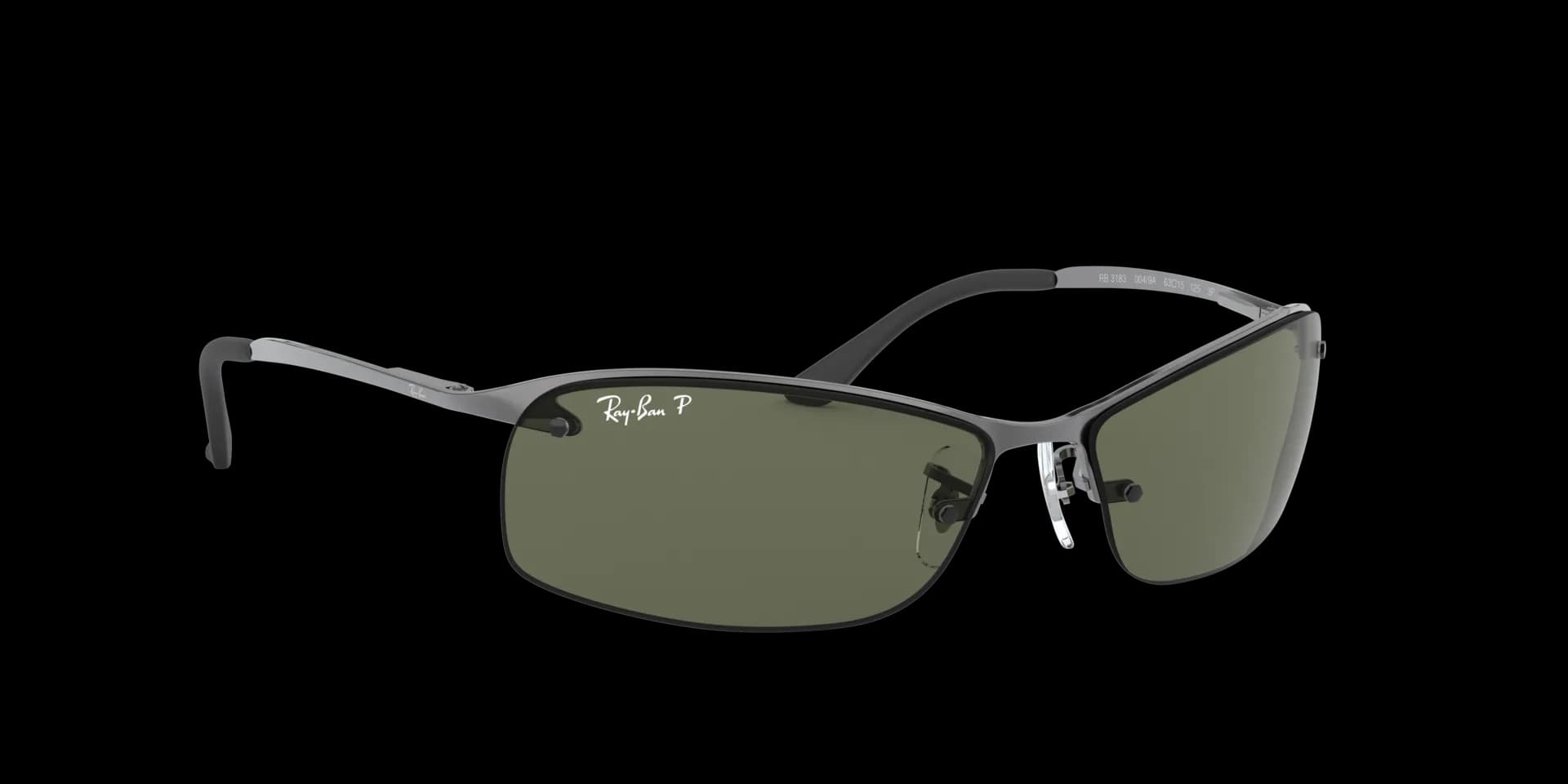 Ray-Ban RB 3183 Gunmetal Green Polarized Sunglasses - view 14