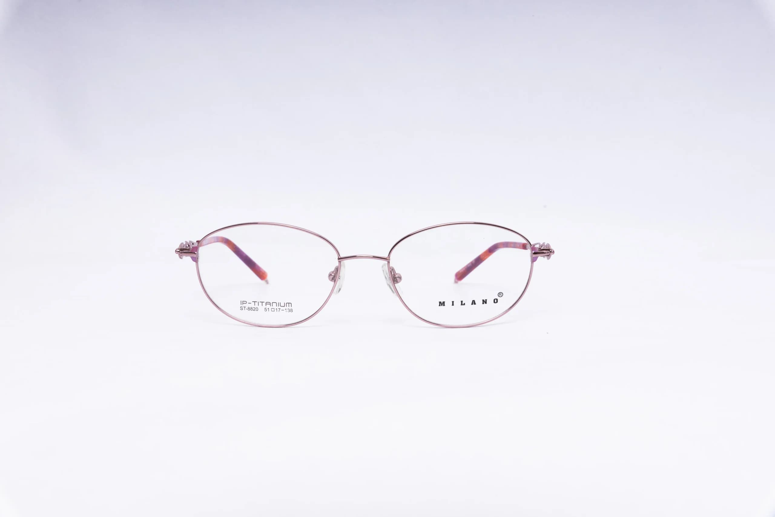 MILANO Oval Pink Eyeglasses - front view