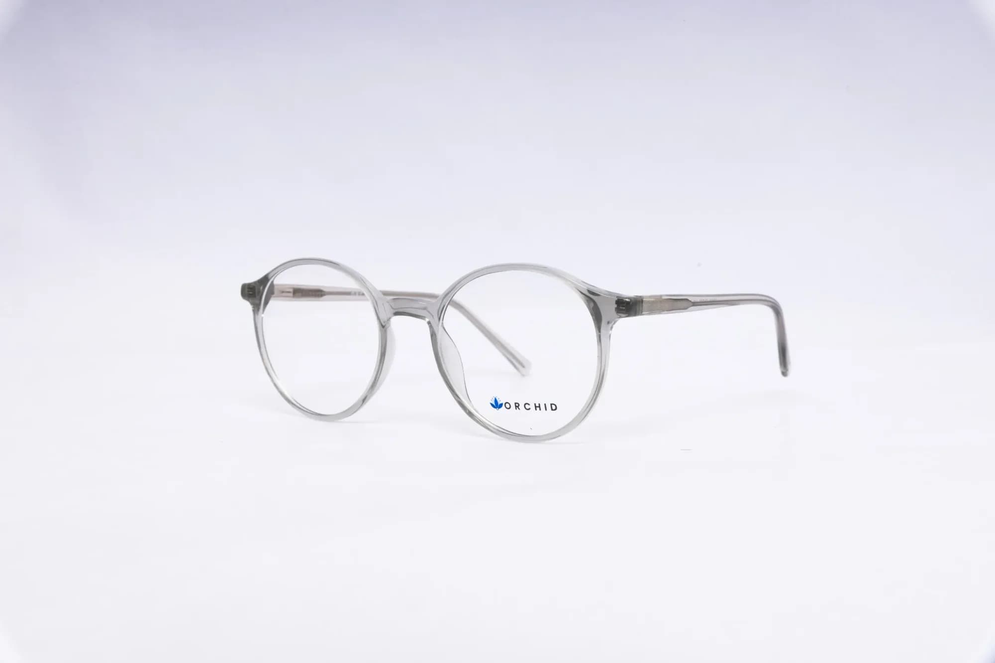 Orchid Round transparent gray Eyeglasses