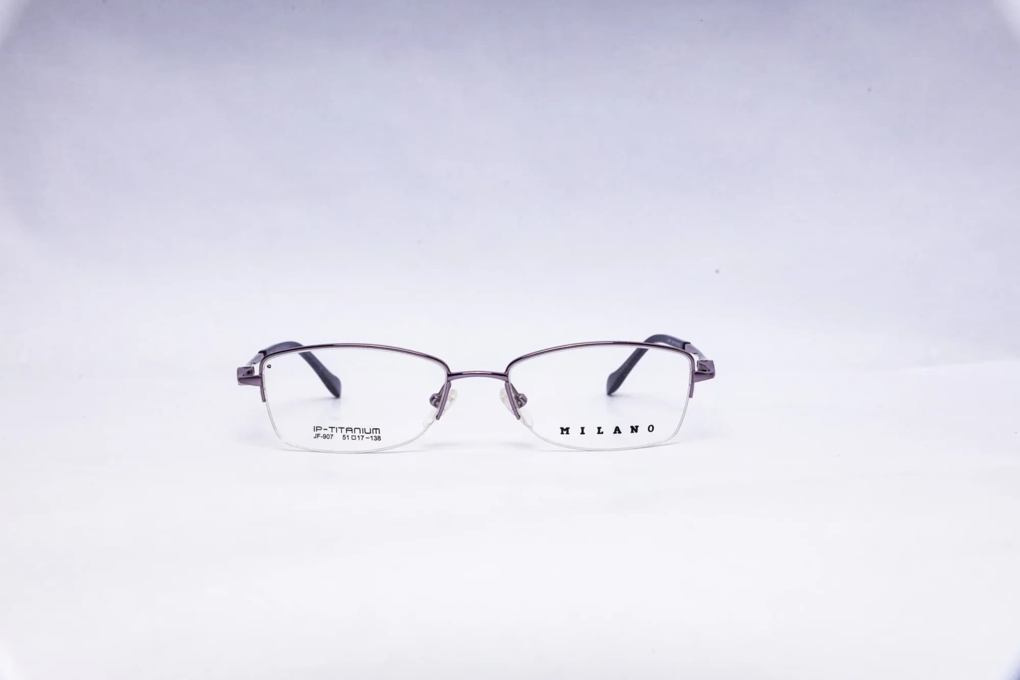Milano Supra Square Golden Titanium Eyeglasses - front view