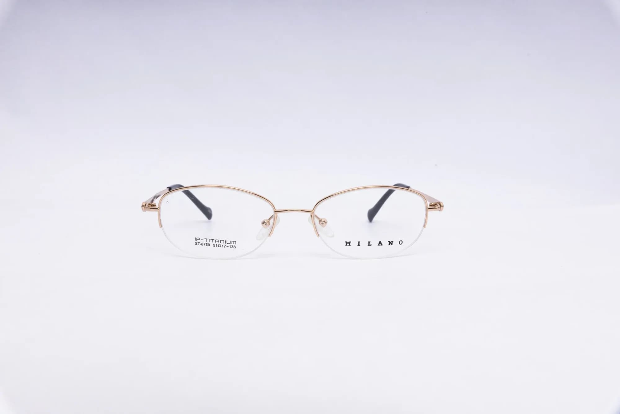 MILANO oval golden Eyeglasses
