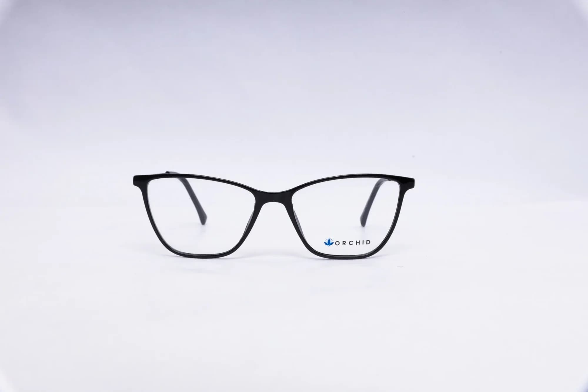 ORCHID Rectangular Black Eyeglasses