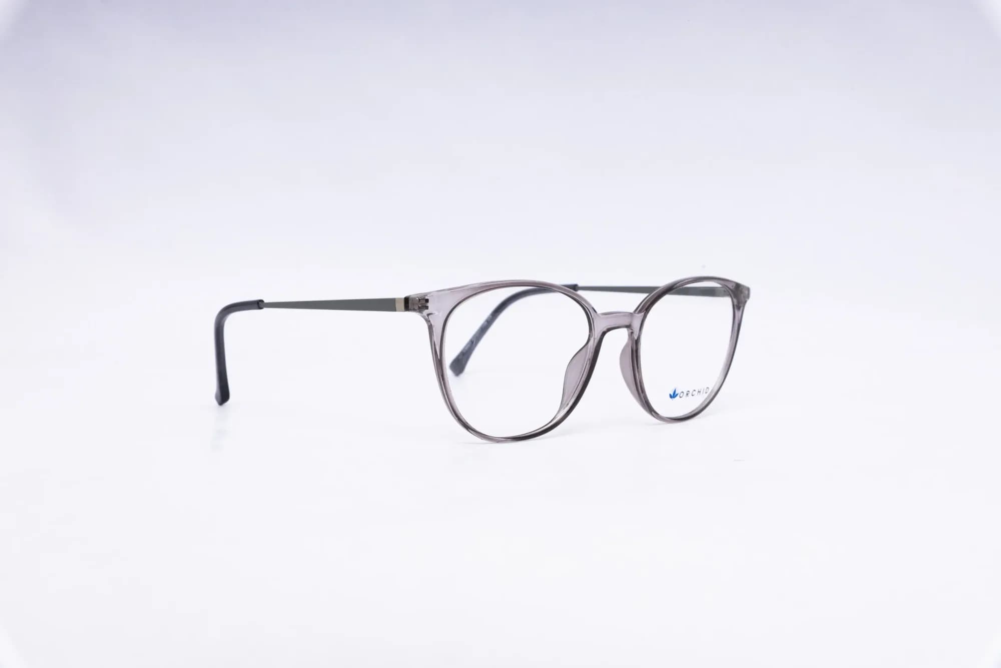Orchid Rouind transparent gray Eyeglasses