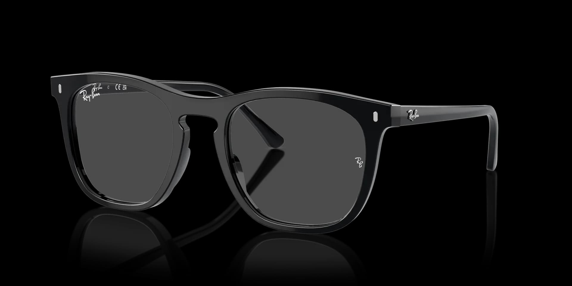 Ray-Ban RX2210V 2000 Black Acetate Unisex Optical Frame (51M / 53L) - side view