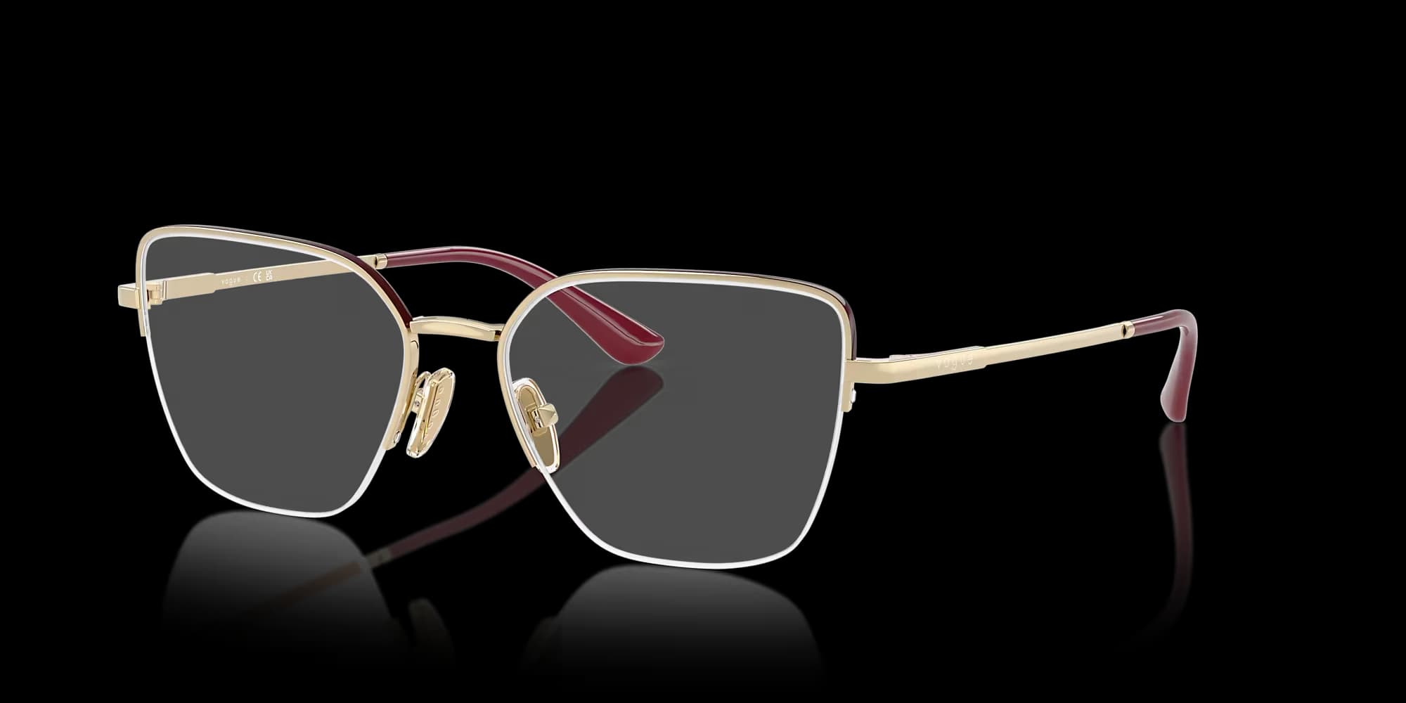 VO4331 – Pale Gold / Top Bordeaux Butterfly Eyeglasses - view 7