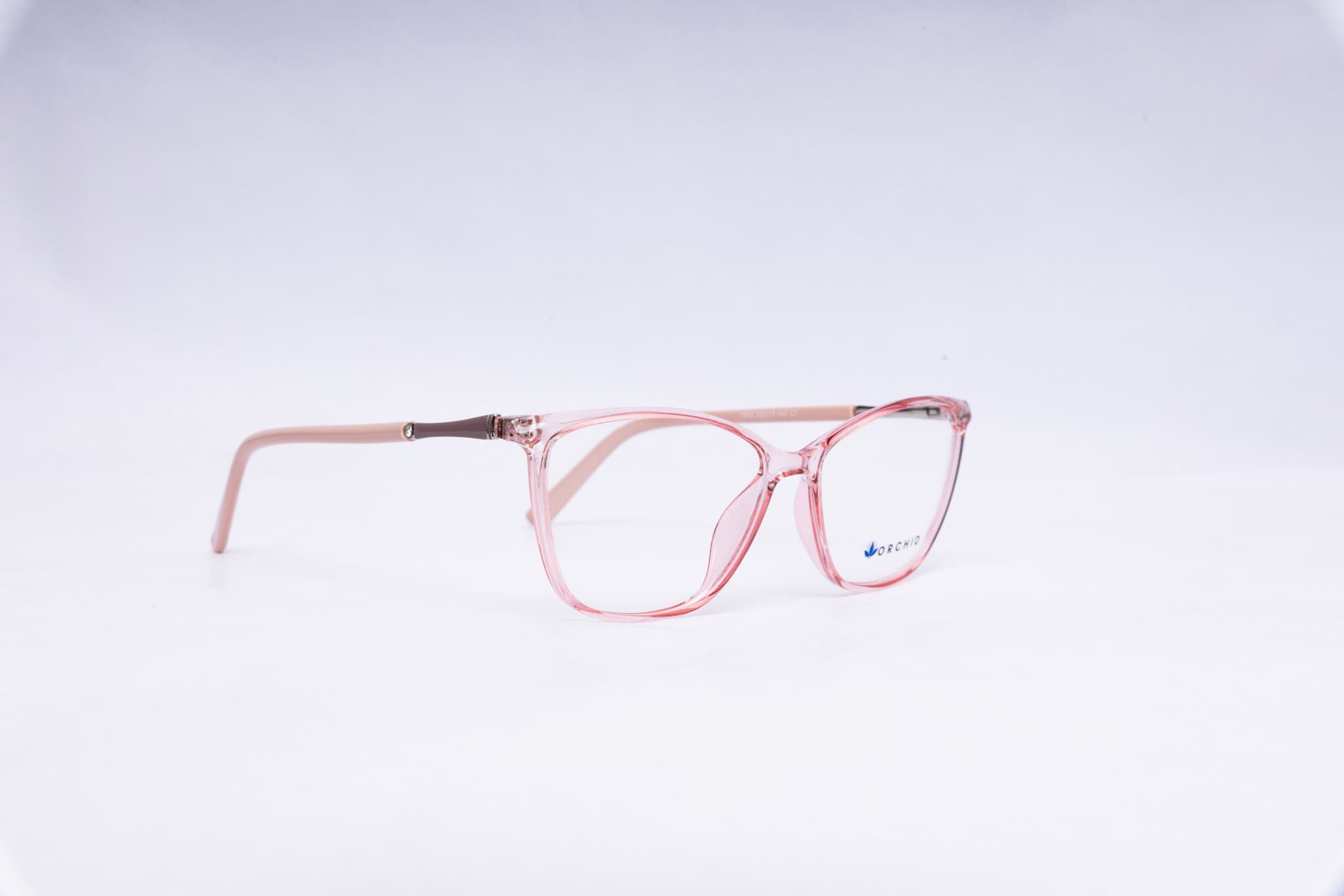 Orchid Blush Crystal Eyewear — Lightweight Transparent Pink Frames for Everyday Elegance