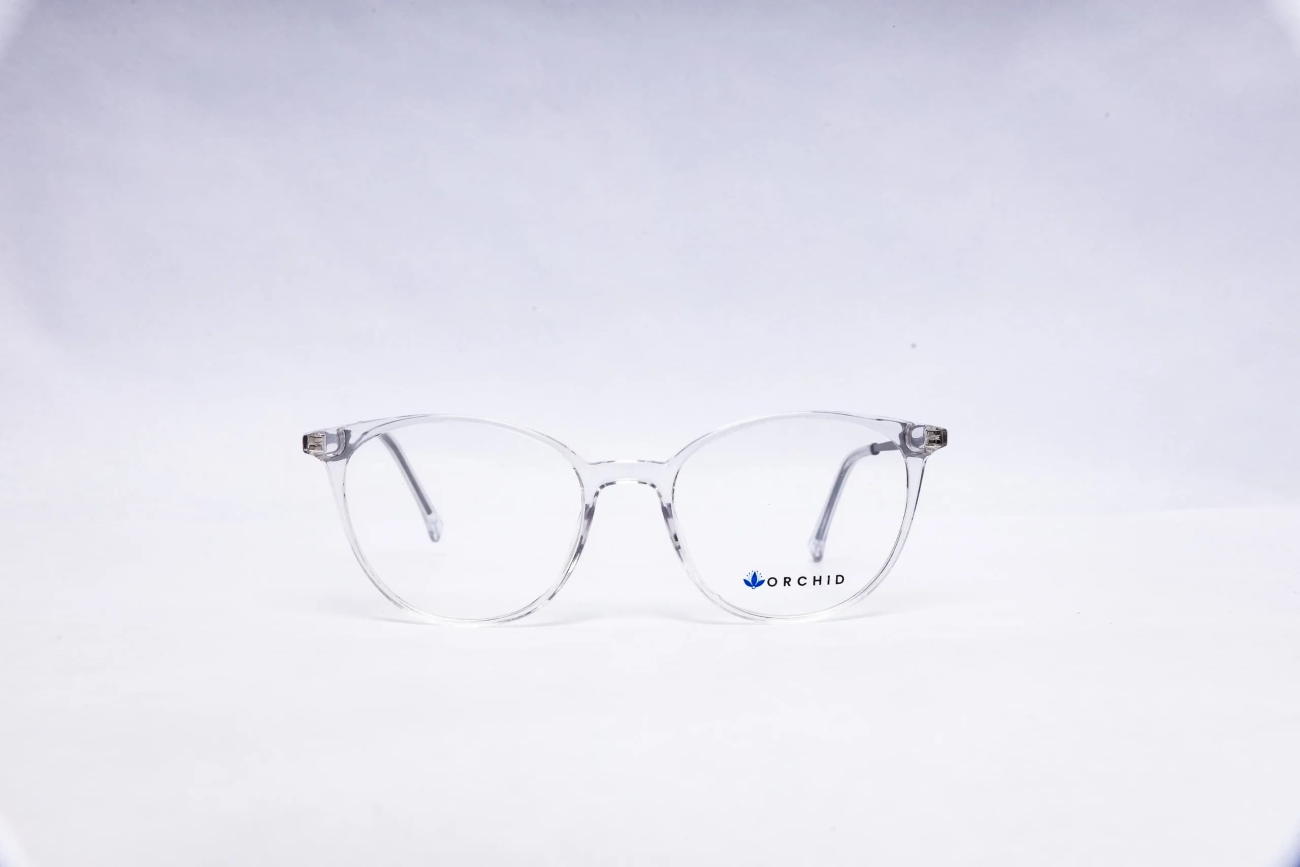 Orchid Round Crystal Clear Eyeglasses