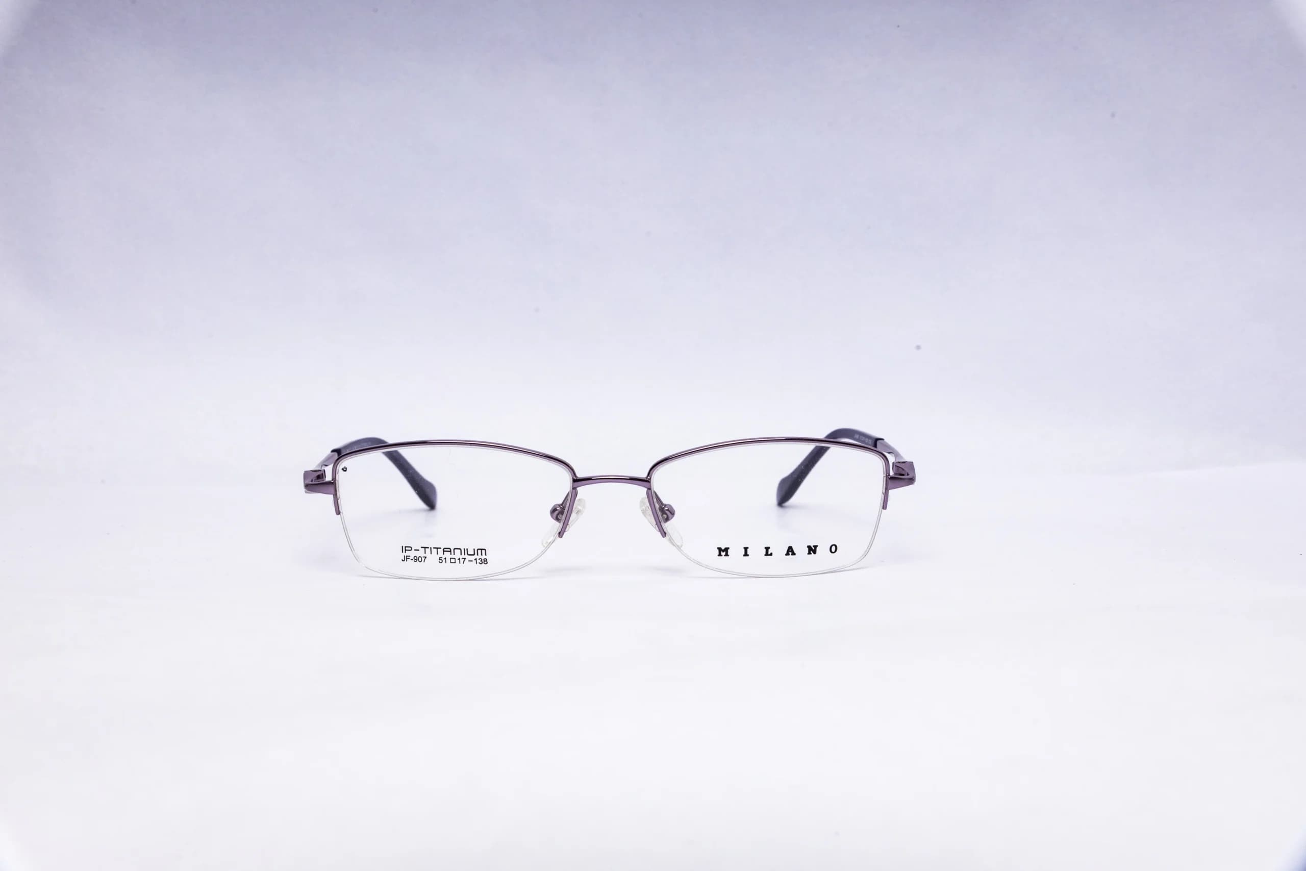 Milano Supra Square Golden Titanium Eyeglasses - front view
