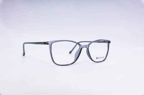Orchid transparent grey optical frames side angle