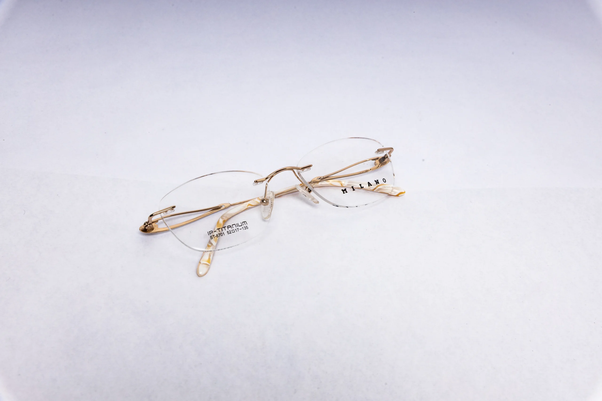 MILAMO Rectangular Gold Brown Eyeglasses - Image 5