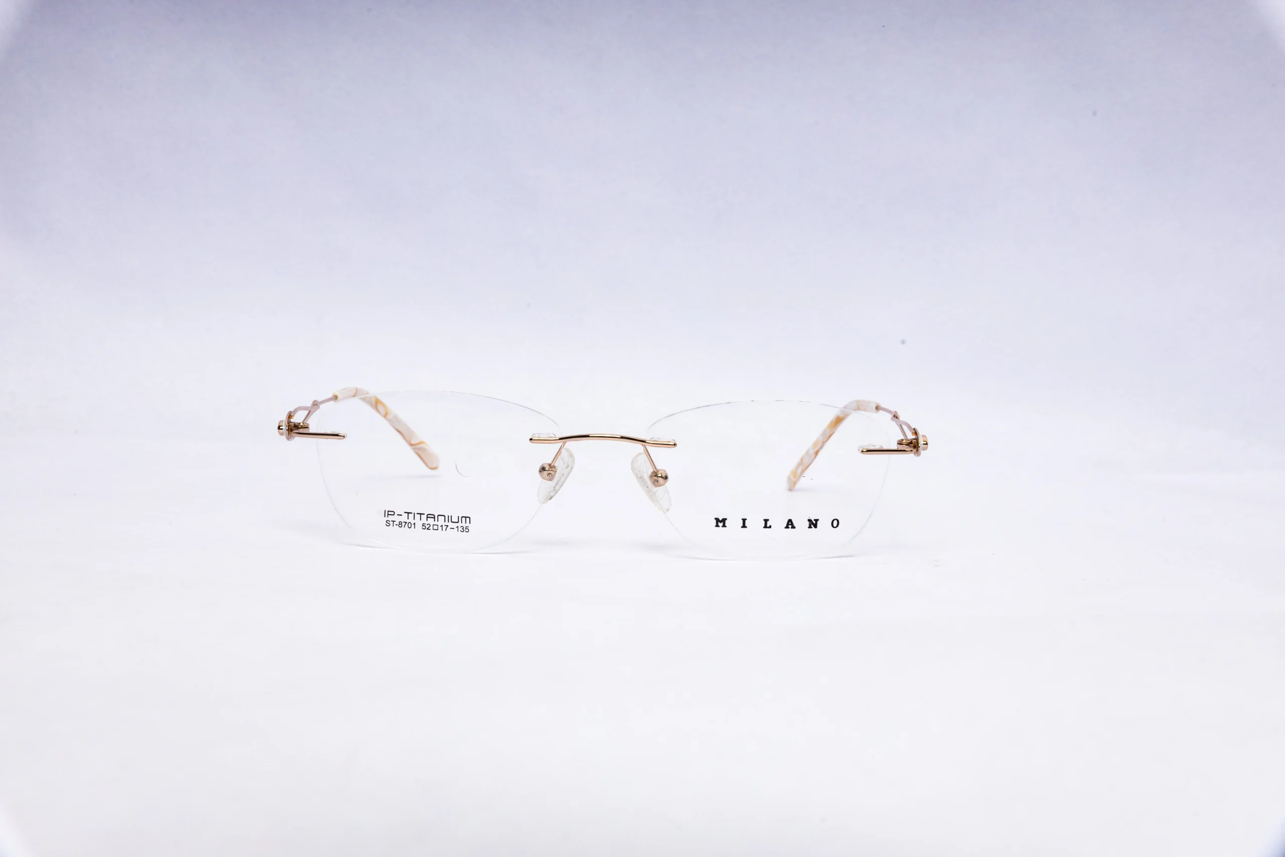 MILAMO Rectangular Gold Brown Eyeglasses