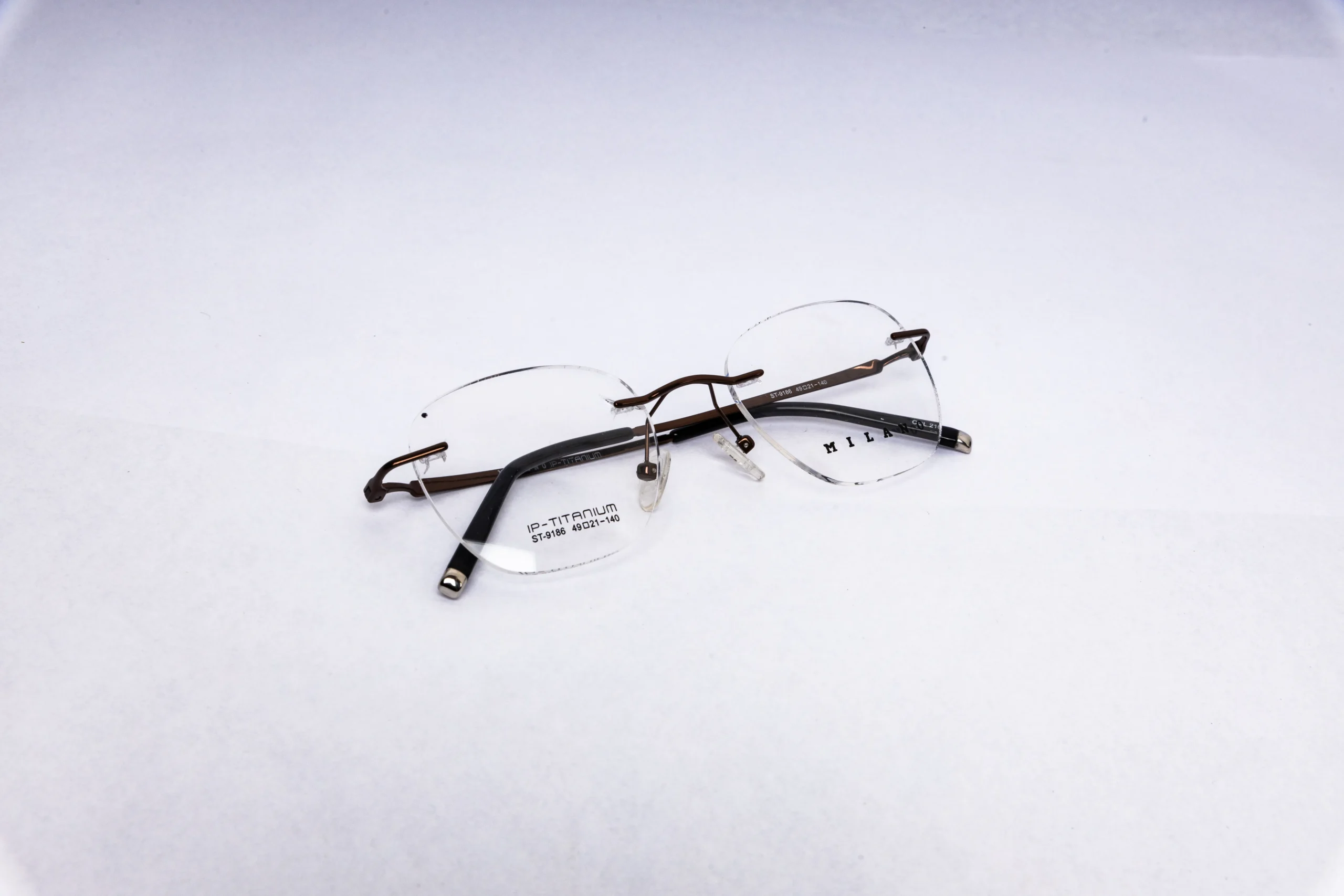 MILAMO Rimless Silver Rimless Eyeglasses - Image 5