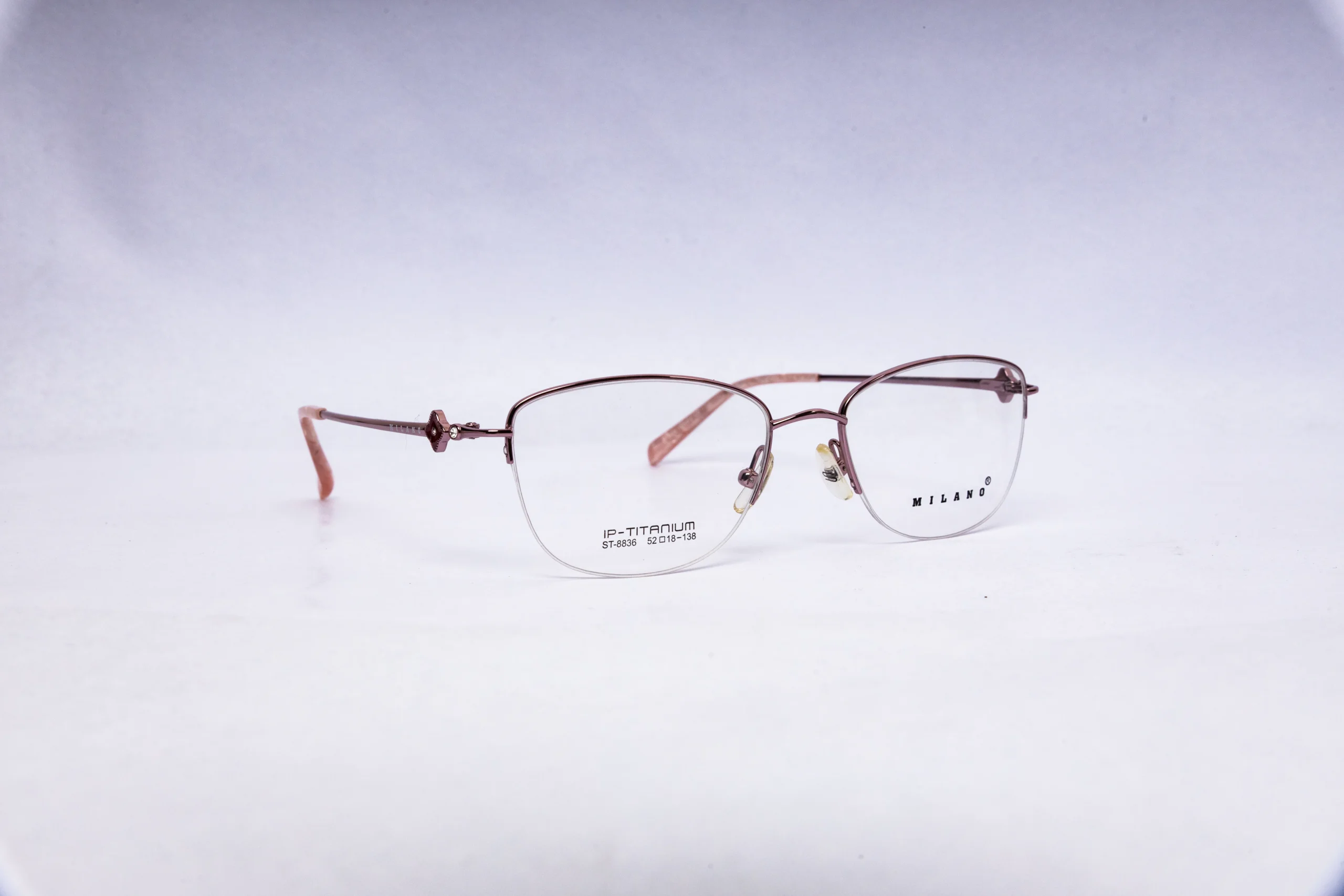 MILAMO Round Gold Pink Eyeglasses - Image 2