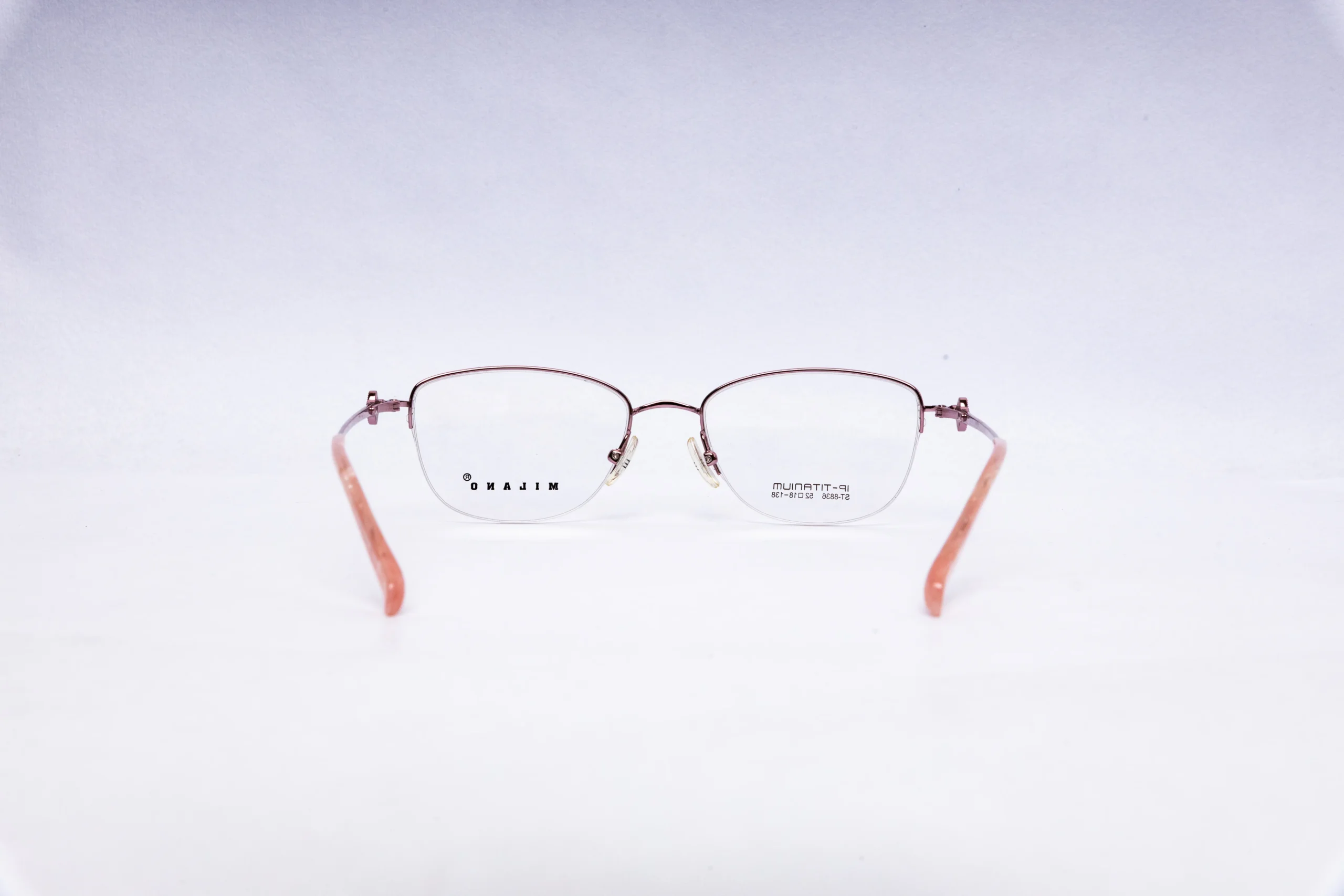 MILAMO Round Gold Pink Eyeglasses - Image 4