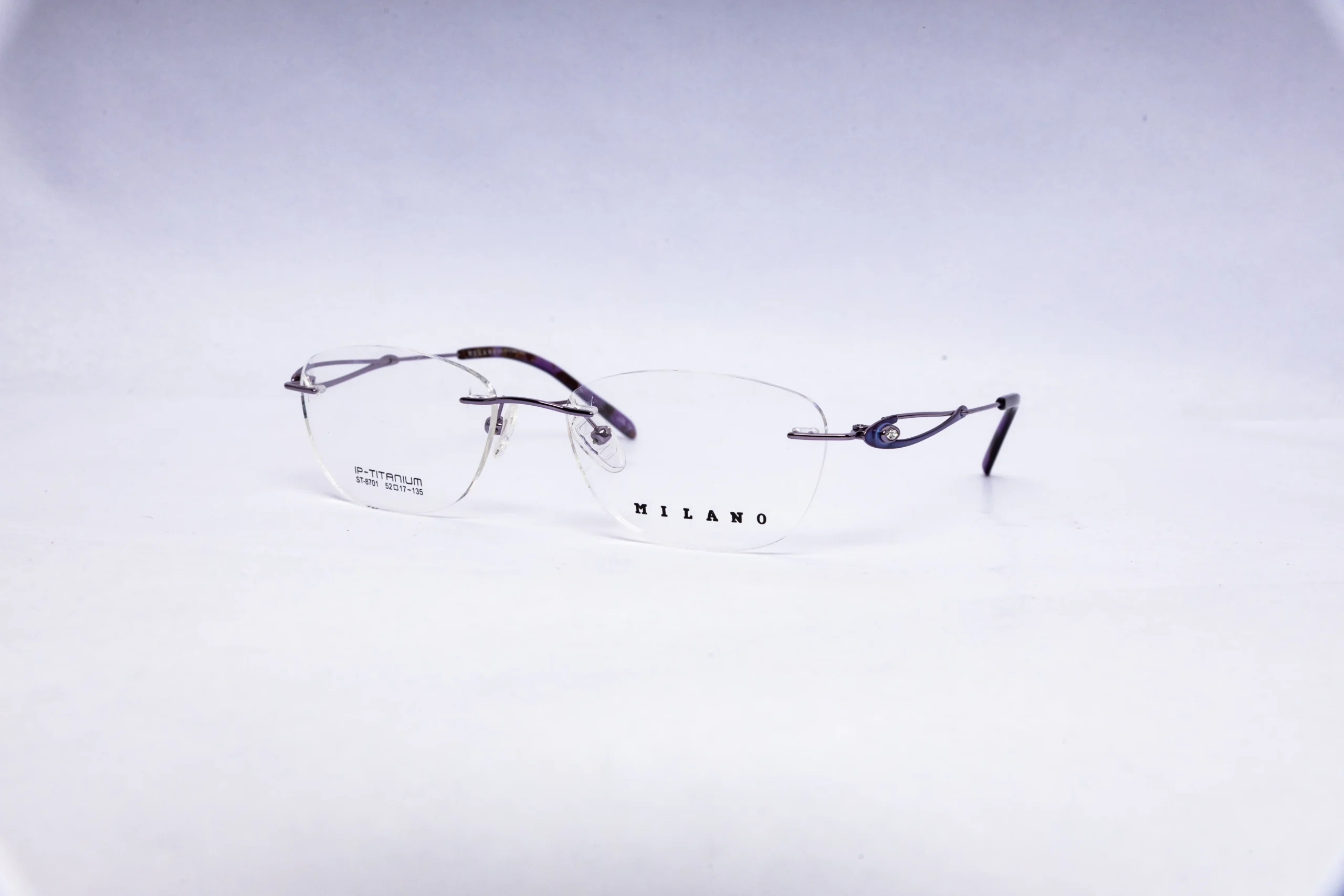ORCHID Oval Crystal Clear Eyeglasses - Image 2