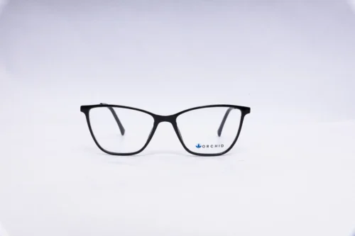 ORCHID Rectangular Black Eyeglasses