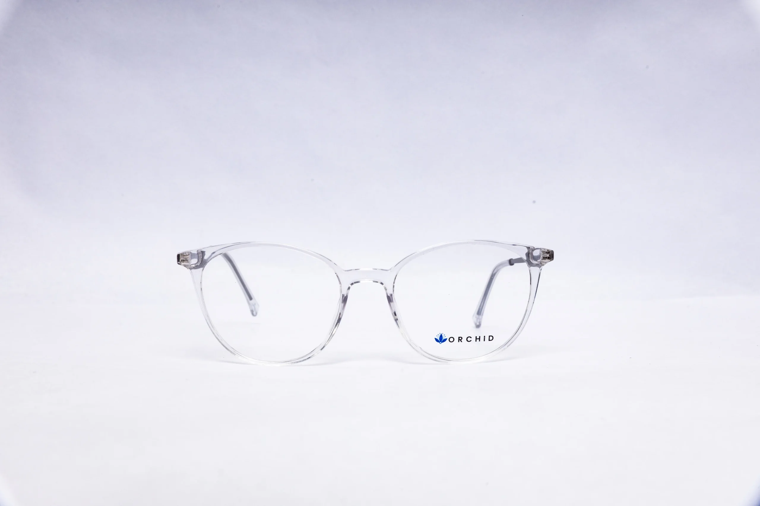 ORCHID Round Crystal Clear Eyeglasses