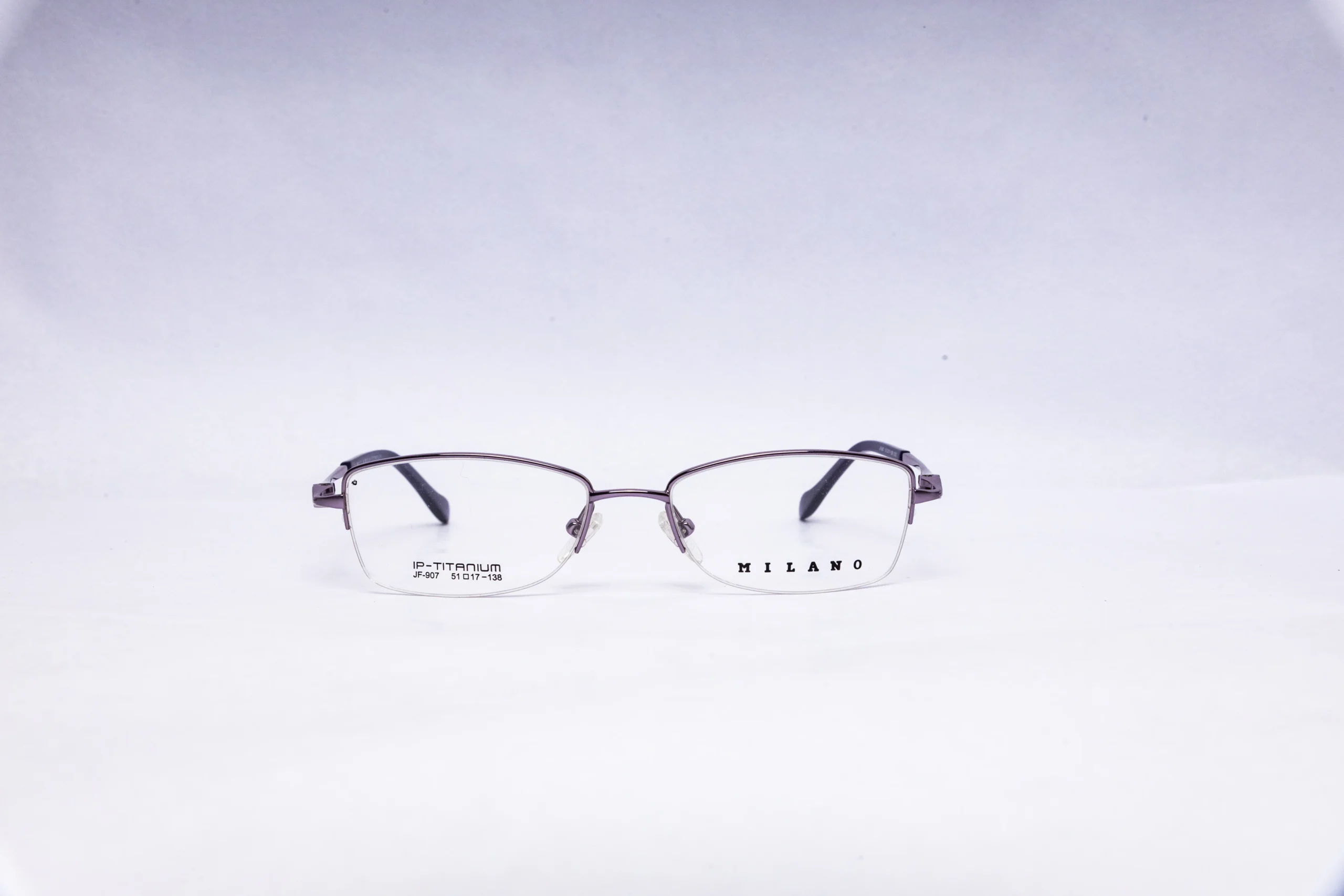 TITANIUM Rimless Grey Silver Eyeglasses