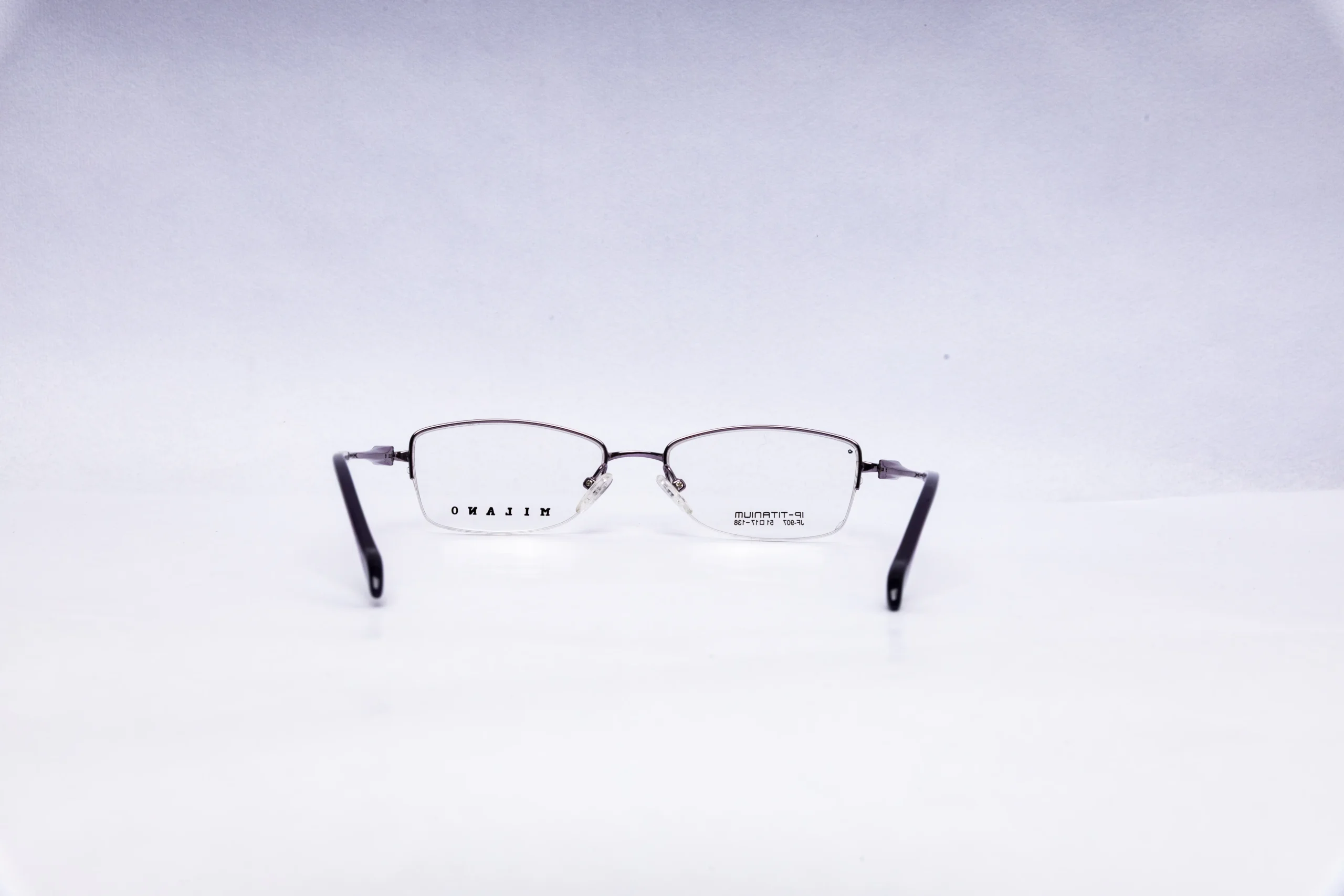 TITANIUM Rimless Grey Silver Eyeglasses - Image 3