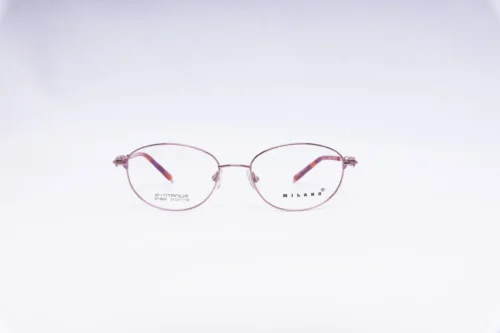 MILANO Oval Pink Eyeglasses - front view
