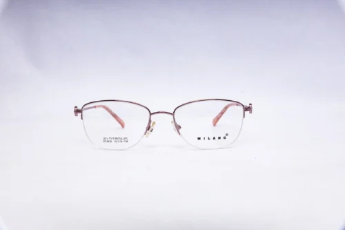 Milano Square Rose Gold Titanium Eyeglasses - front view